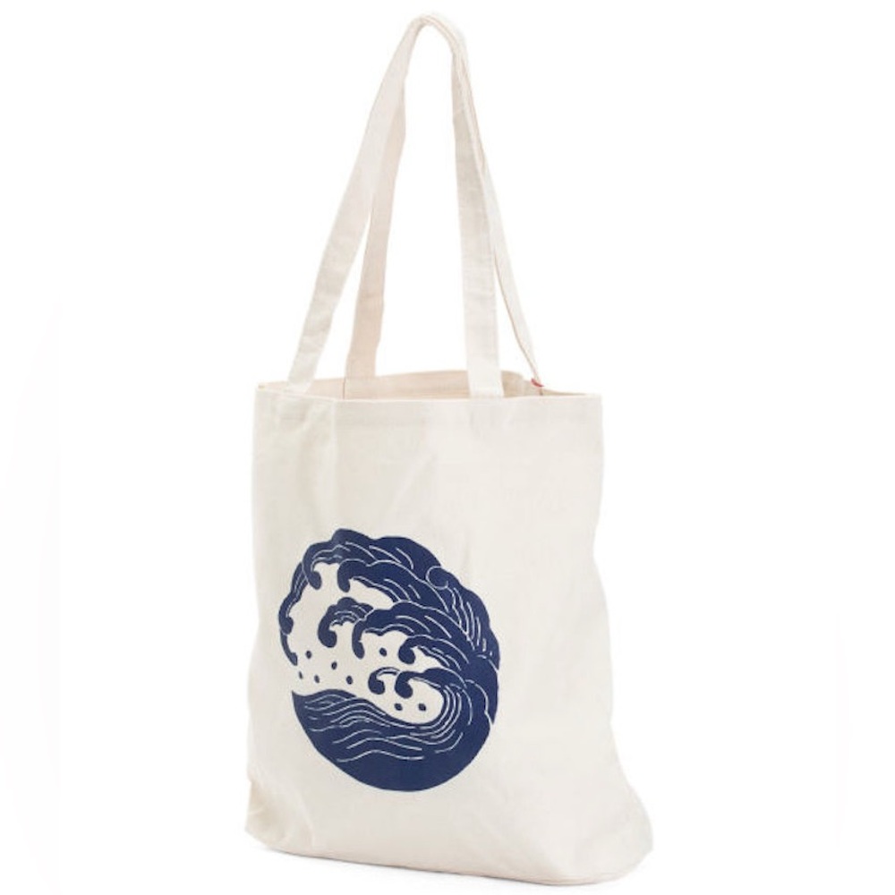 True Religion Earth Day Canvas Shoulder Beach Bag Shopper Tote